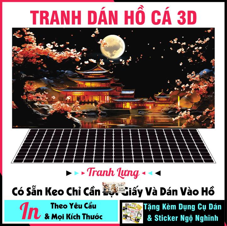  Tranh dán hồ cá 3d - dán bể cá cảnh - dán hồ cá thuỷ sinh - CÓ SẴN KEO DÁN - NHIỂU KÍCH THƯỚC 