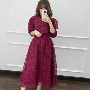 Dress Voila Brukat brukat Dress natal wanita