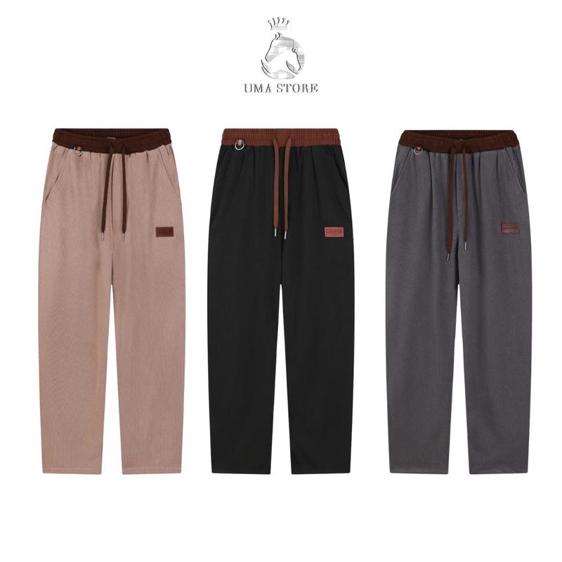  UMA STORE Quần Dài Tăm Lạnh Nam Nữ Mác Da Cạp Nâu Ống Suông Sport Gym Yoga Thun Trang Phục Size M L XL XXL 3XL Chống Gió Khô Nhanh Bảo Vệ Tia Cực Tím 