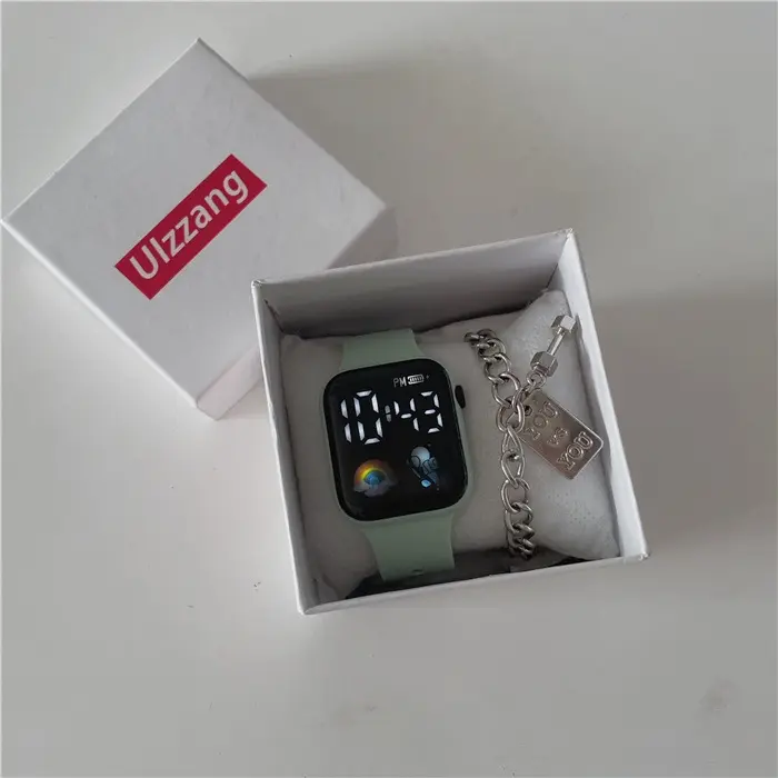 Đồng Hồ Điện Tử Đèn Led Unisex 06 Thời Trang Cá Tính Phong Cách Hàn Quốc Nam Voi Watch Đeo Tay 1