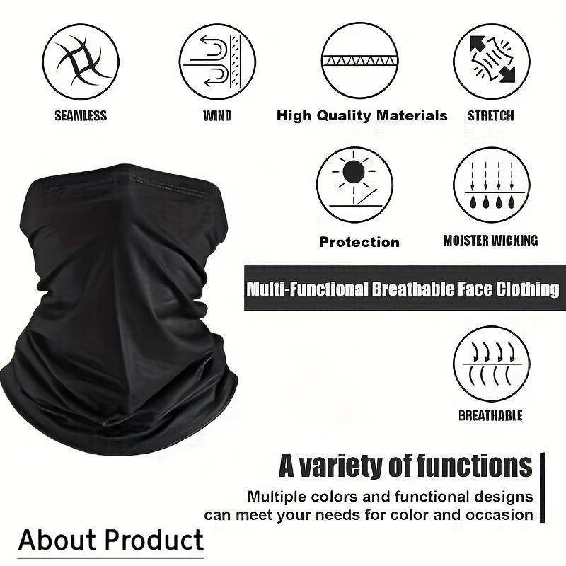 6pcs Cooling UV Protection Face Masks - Breathable, proof Balaclava for Outdoor Activities, Soft Polyester Blend 5