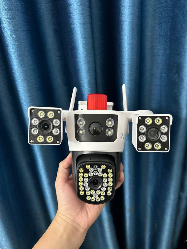 Camera Yoosee Wifi Ngoài Trời 3 Mắt Xem 3 Màn Hình Xoay 360 Độ, Đàm Thoại 2 Chiều, Xem Đêm Có Màu
