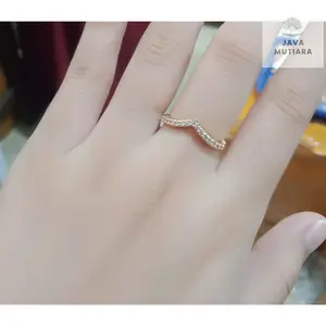 PERHIASAN WANITA CINCIN MOTIF FUJI PERMATA CANTIK  TERBARU ANTI LUNTUR