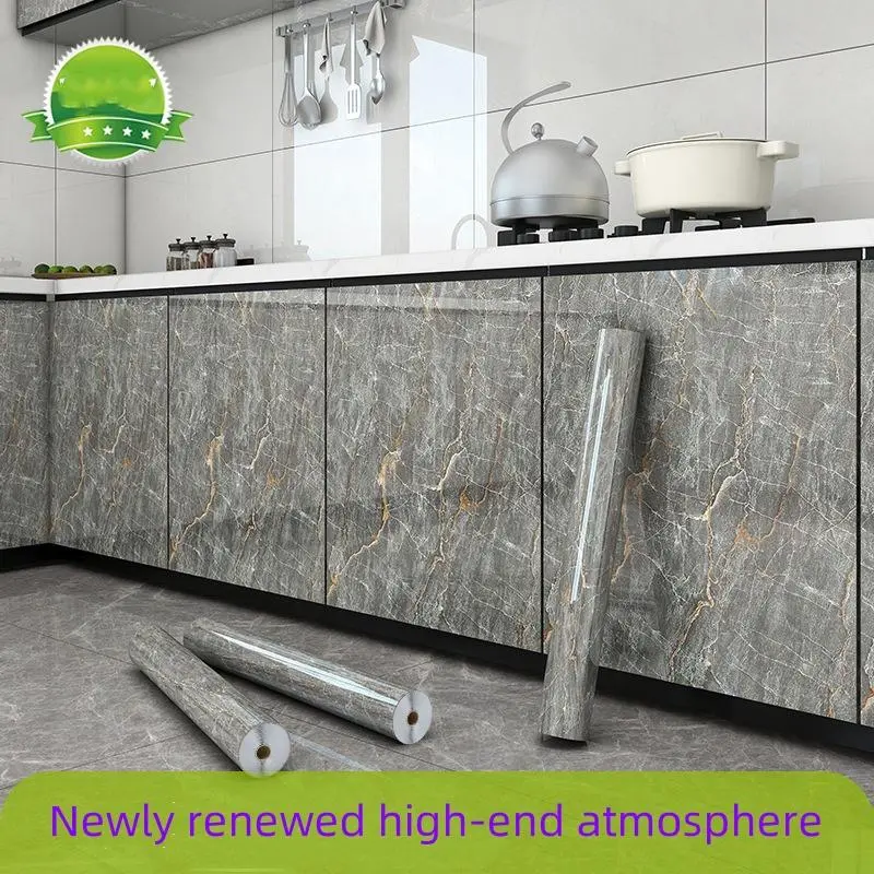Marble Pattern Self-adhesive Wallpaper, 1pc Waterproof & Oil-proof Wall Sticker, Marble Backsplash Wallpaper, Kitchen Countertop Renovation Sticker, Home Decor Supplies, Peel and Stick Wallpaper Designs 5