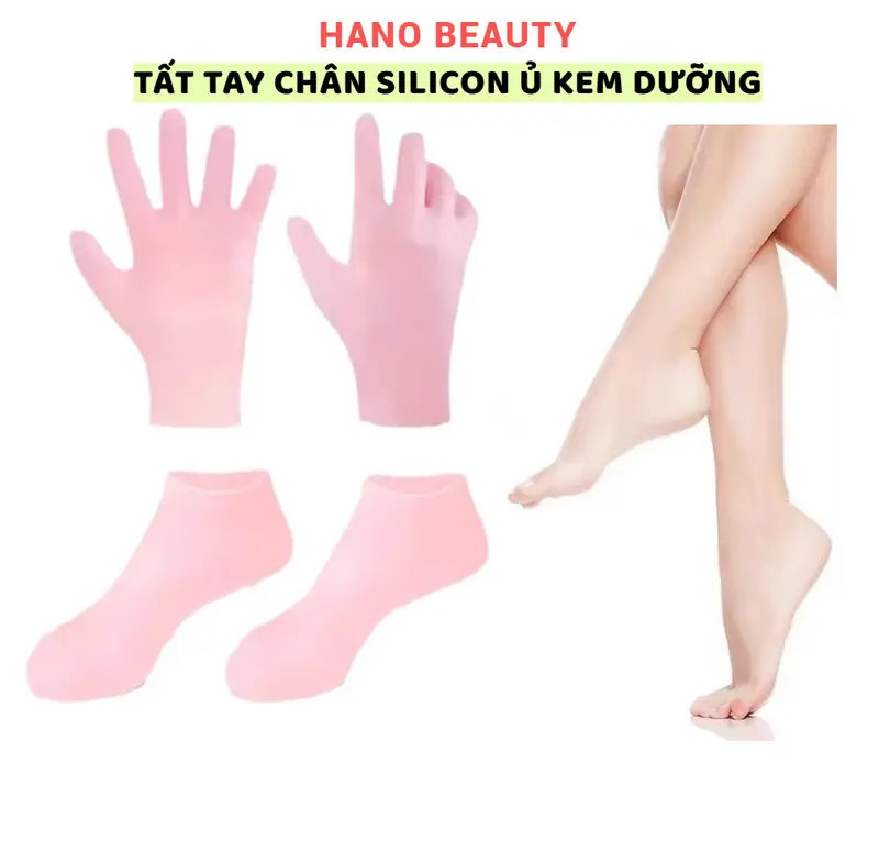 [LOẠI 1] Tất Chân - Găng Tay Silicon Ủ Kem Dưỡng Da, Chống Khô Da, Nứt Nẻ, Giúp Bảo Vệ Da, Dưỡng Trắng Mềm Da, Dày Dặn, Co Dãn Phù Hợp Size Chân 34-37, Size To Hơn Nhắn Shop Chọn Size, Handmade Mặt Nạ Chân 0