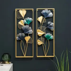 Walldecor Berkah Set Isi 2 Hiasan Dinding Besi Aesthetic 85x31 Wall Decor Nordic Frame Metal Gold
