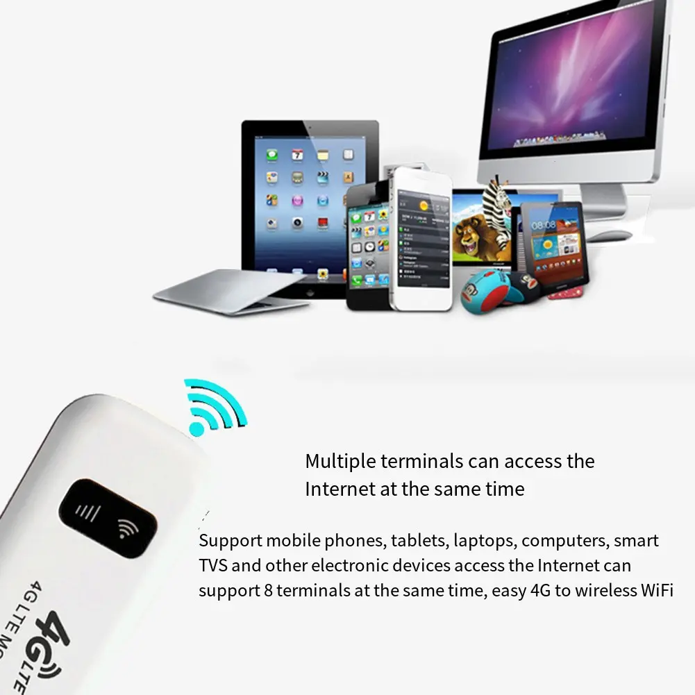High-Speed 4G LTE Wireless USB Dongle with Sim Card Slot- Reliable Broadband Device Portable