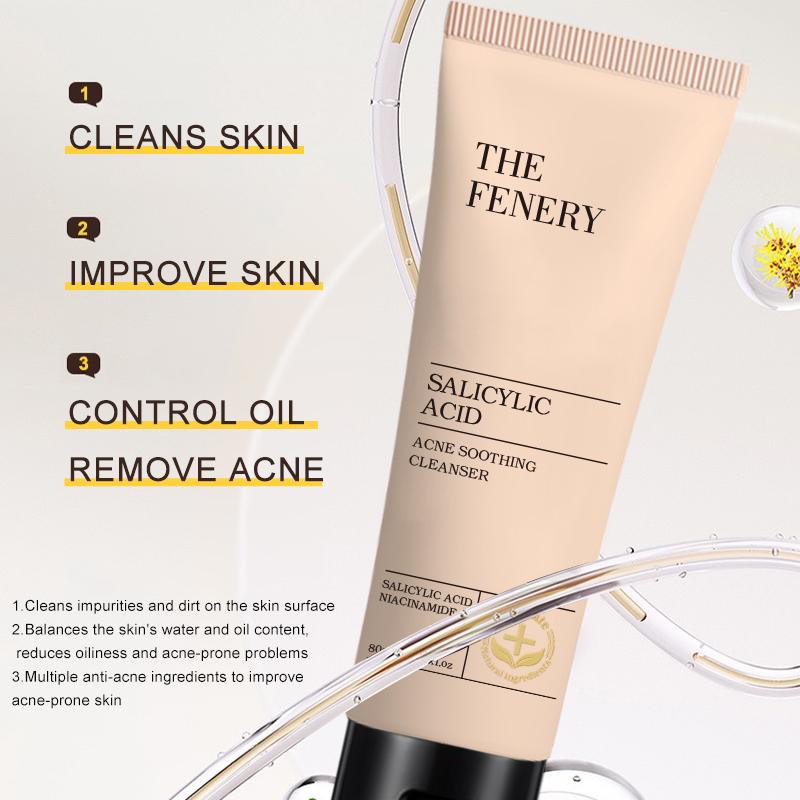 The Fenery 5pcs AHA Centella  Toner & Salicylic Acid Cleanser & Niacinamide Brightening Serum & Niacinamide Whitening Sunscreen & Ceramide Cream - Facial Wash Jerawat Ceramide Moisturizer Wajah Niacinamide Brightening Suncreen Serum Toner Wajah Pencerah 6