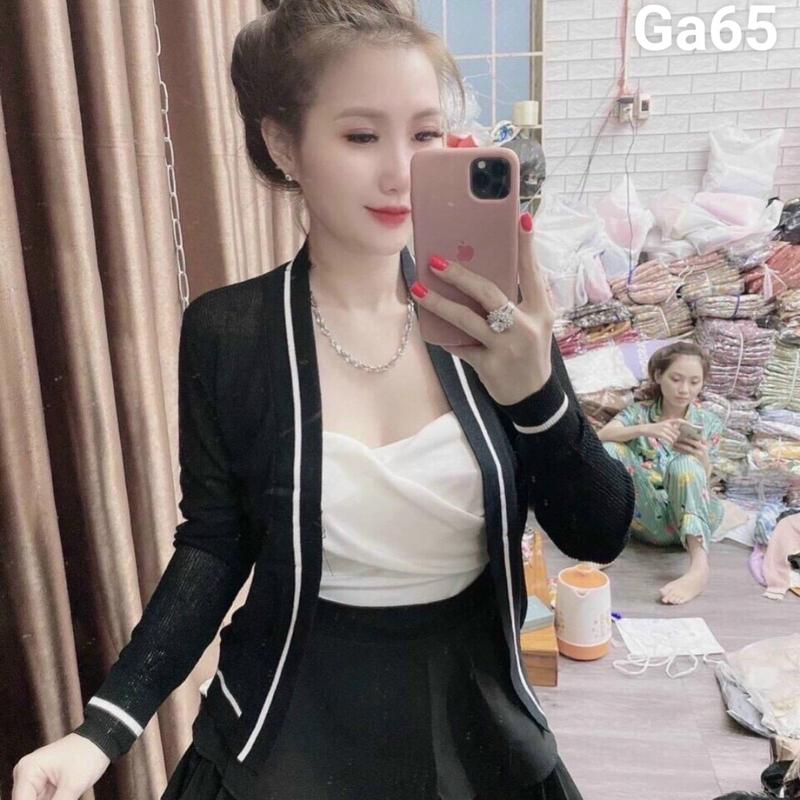Product Introduction of Áo khoác gân tăm cardigan tay dài chạy viền ga65 11