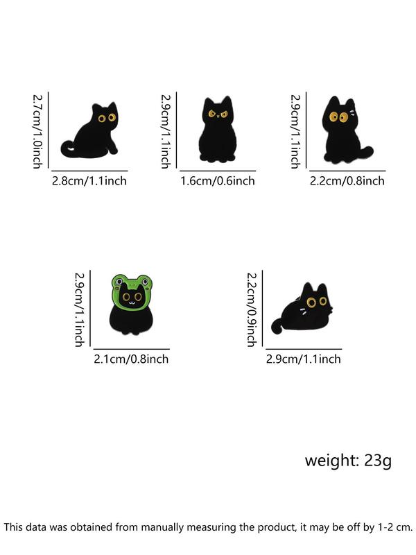 Cute Cartoon Cat Design Brooch, Fashion Alloy Badge for Clothes, Hat, Backpack, Enamel Pin Suitable for Gift Giving 1