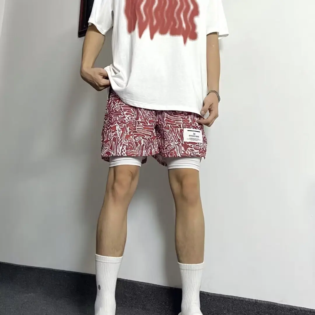 Summer New American Shorts Men's Fashion Brand Thin Design Sense Niche Loose Large Size Sports Casual Shorts
