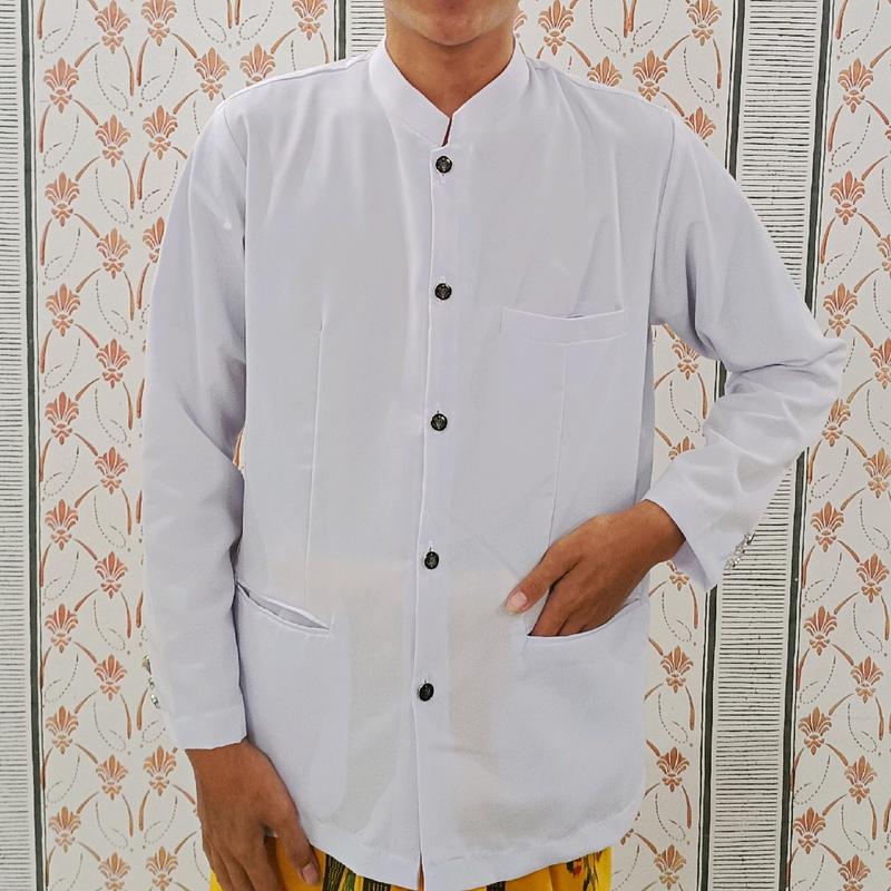 JASKO MANDADIN VIRAL REAL PIC Polos Bunga Putih Hitam Baju Bordir Muslim High Panjang 9