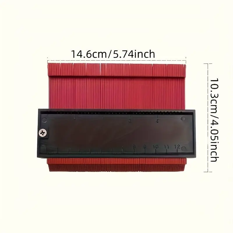 Contour Measuring Instrument, Accurate Shape Replicator, Multifunctional Plastic Ruler, Suitable for Woodworking, Corners, Carpets, Tiles and Laminates 1