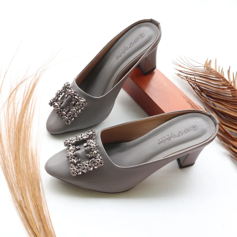 HMF Yuiko High Heels Mules Wanita 7 cm AR08 7