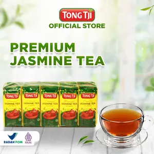 [PROMO] Tong Tji Premium Jasmine Tea 50g, Teh Tubruk/Seduh per Slop (isi 10pcs) - Daun Teh dengan Bunga Melati