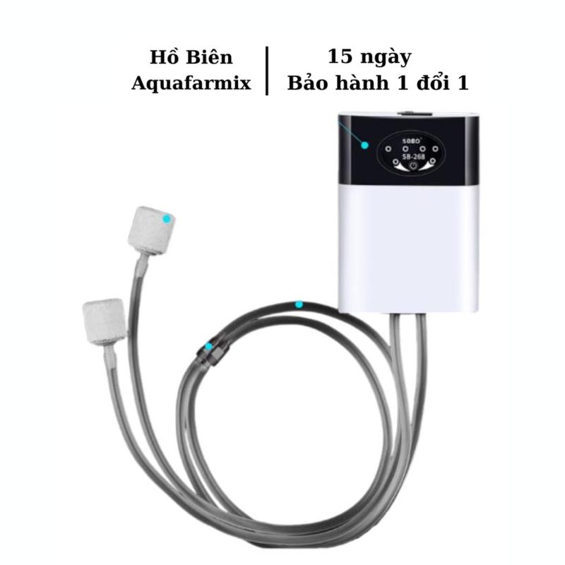 Máy sủi khí oxy tích điện siêu êm dùng cho hồ cá, phòng khi cúp điện