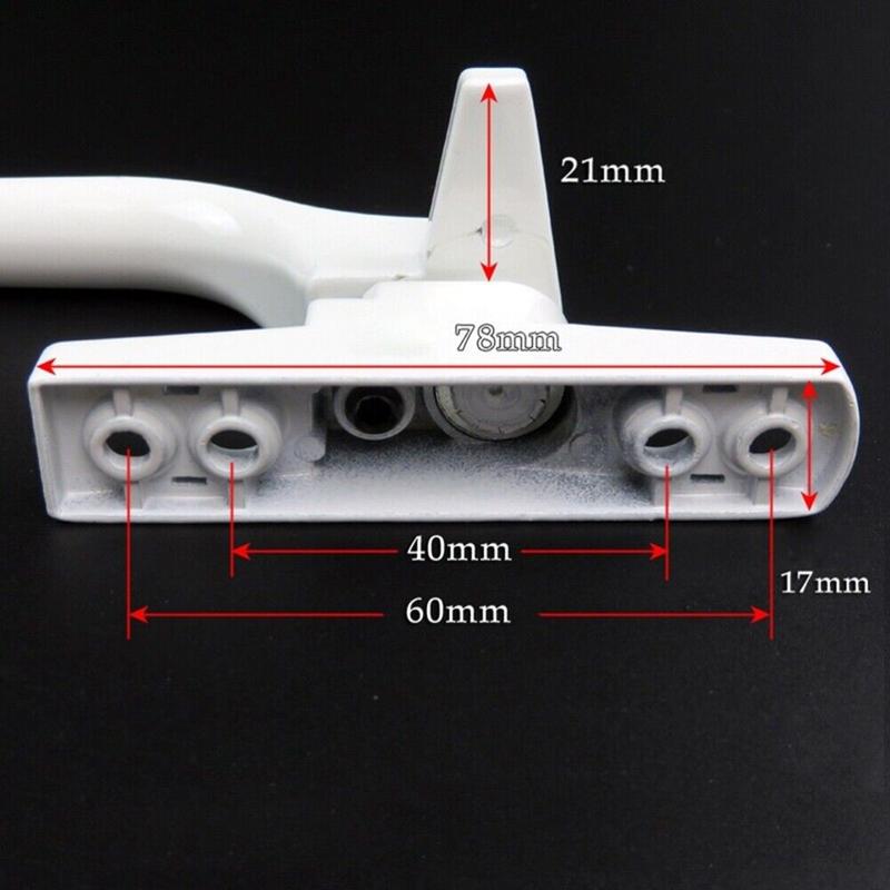 HOMEDIY Left Right Hand Aluminum Alloy External Flat Handle for Window 3