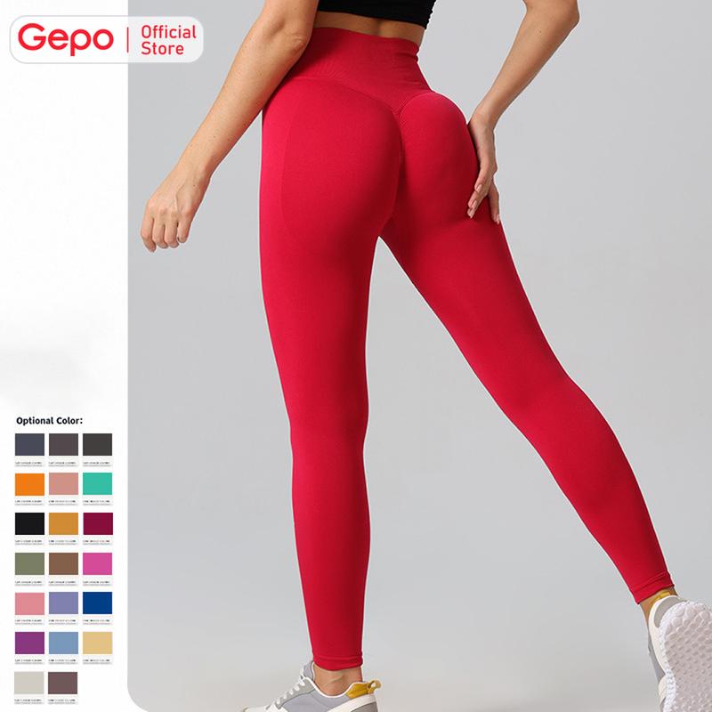 GEPO Quần dài quần legging tập gym yoga nữ sport chất liệu dệt kim thoáng khí sấy khô nhanh thoải mái cạp cao nâng mông tôn dáng GEPO GP109