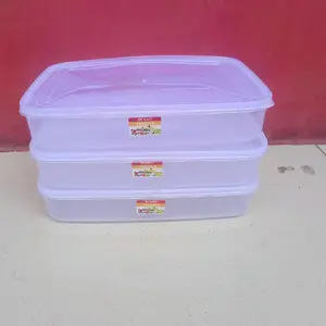 3 pcs kotak brownies / bok donat  2000 ml / Tempat sosis / Tempat Sate/food bok container Dengan Tutup