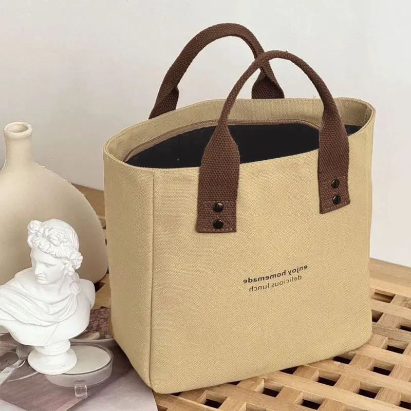 กระเป๋าถือผ้าแคนวาส สำหรับผู้หญิง สีพื้น สไตล์ลำลอง ความจุมาก เหมาะสำหรับการเดินทาง