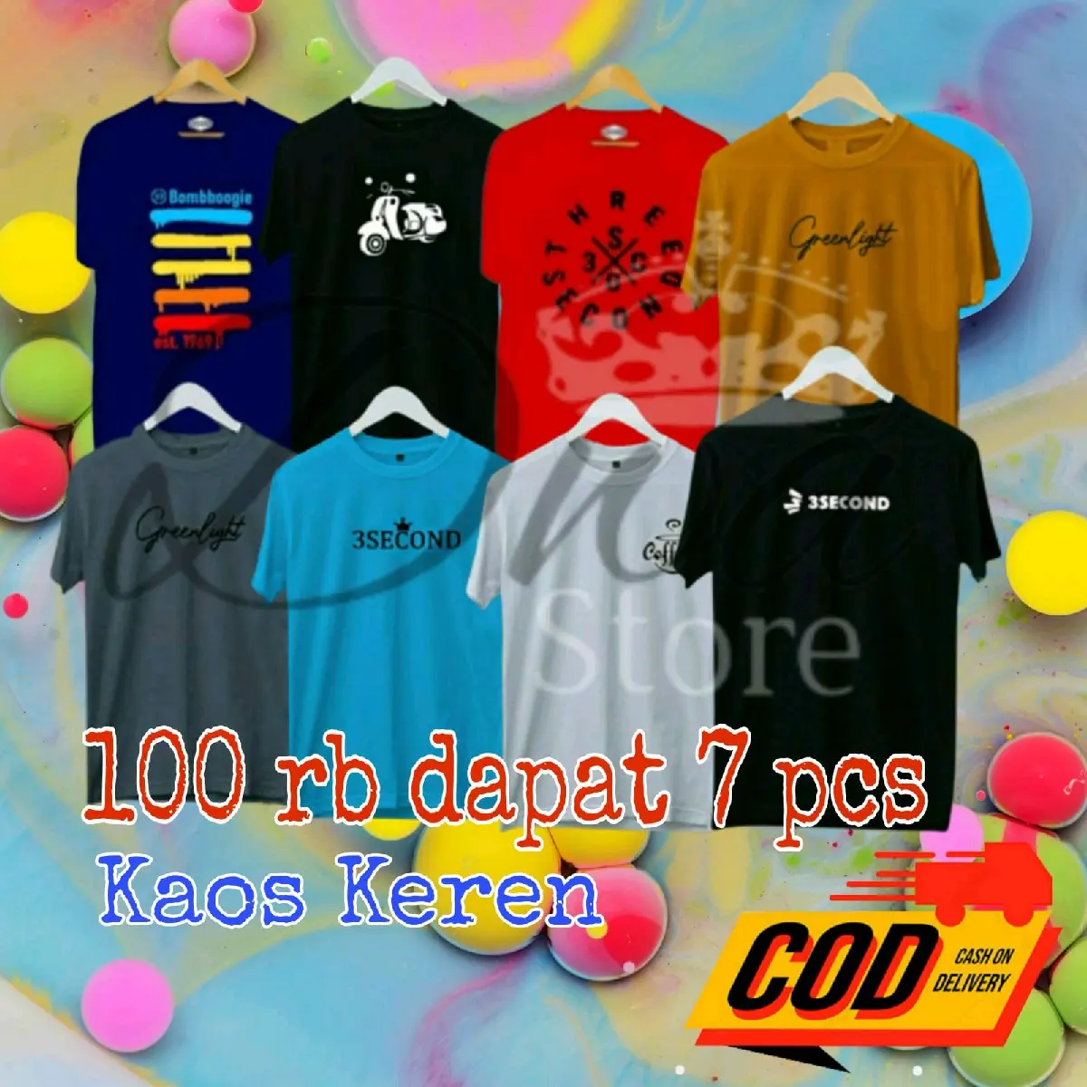 T SHIRT 100 rb dapat 7 pcs