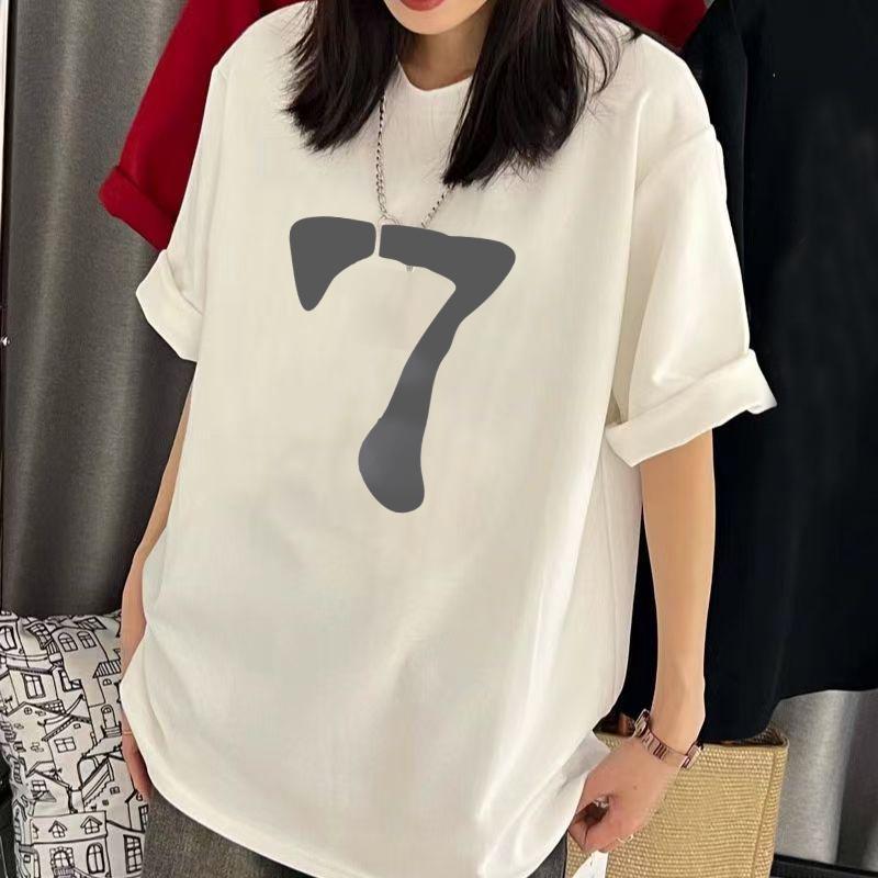 Kaos lengan pendek bergaya Korea untuk anak perempuan segala usia, rapi dan mungil, cocok untuk siswi sekolah. Atasan lengan pendek simpel untuk anak perempuan.