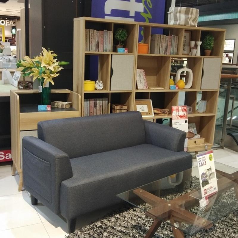 Koncept Furniture โซฟา 2 ที่นั่ง รุ่น Gibbon สีเทา (147x77x74 ซม.) 6
