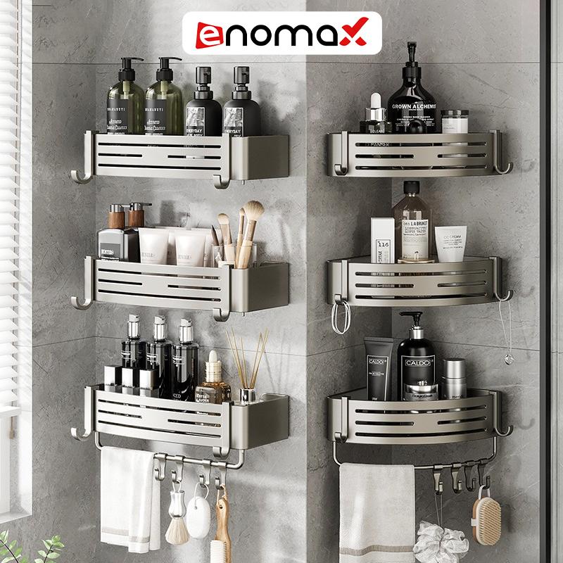 Kệ để đồ phòng tắm nhà tắm Enomax dán tường chất liệu nhôm không gian cao cấp tặng kèm keo dán và ốc vít Kitchen