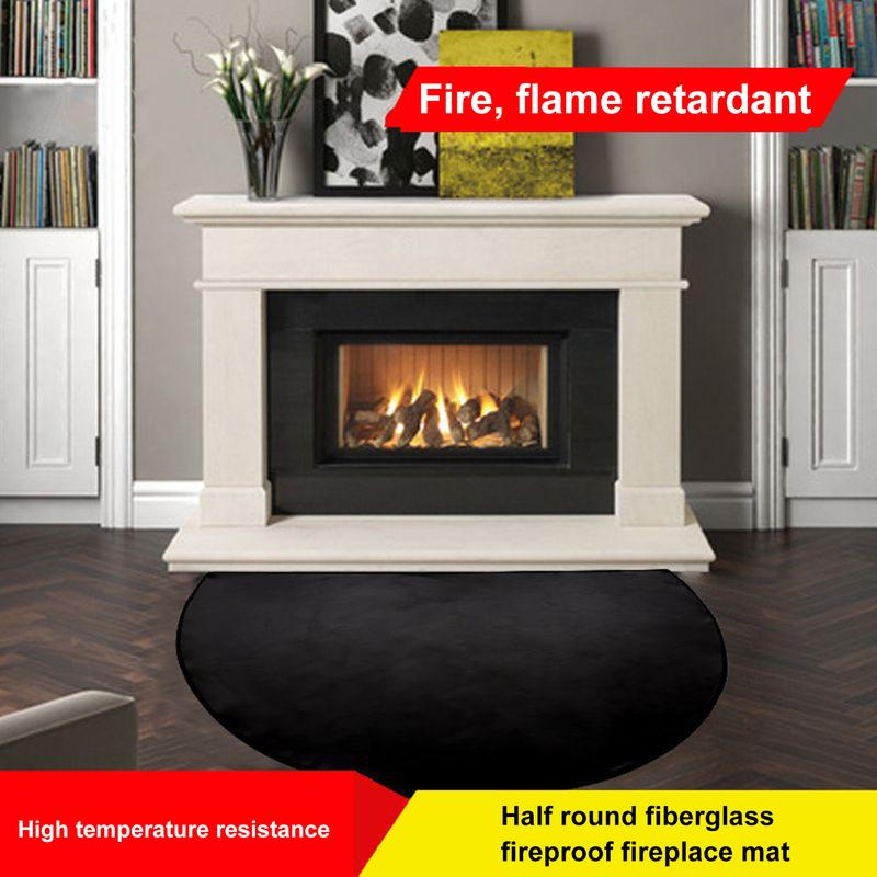 [Bcax] Fireplace Mat High-Temperature Resistant Non-slip Design ...