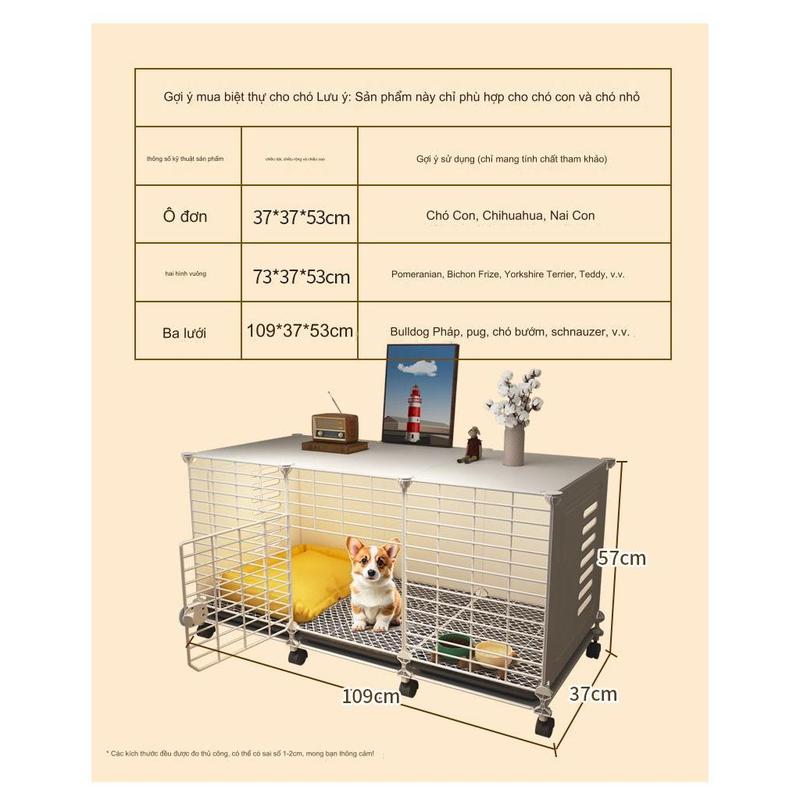 Product Introduction of Bộ chuồng cho chó nhỏ, mèo, thỏ,... thú cưng cỡ nhỏ - Mã CM18 - H2 Store 19