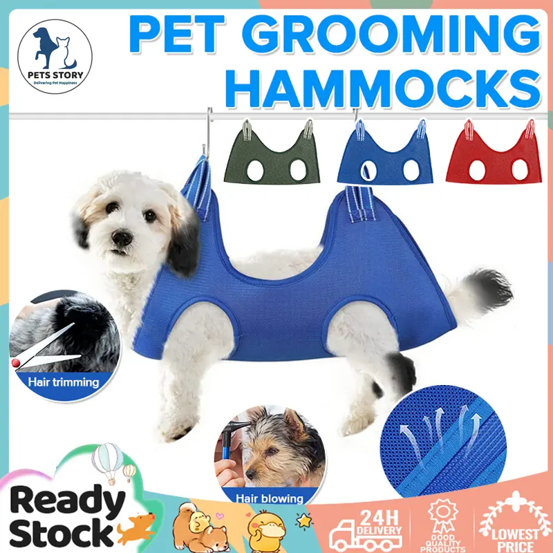 Pet Grooming Hammock Cat Dog Restraint Bag Bathing Package Puppy Nail Clip Trimming Cleaning Tools