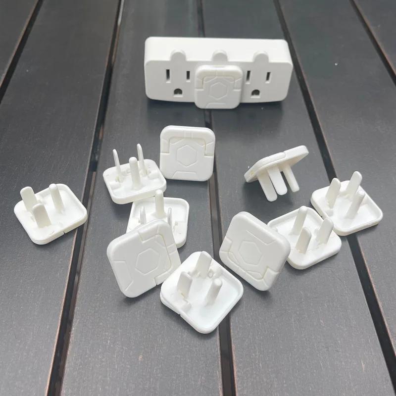 Product Introduction of 10Pcs US Standard Outlet Covers Baby Proofing Safety -Child Secure Electric Plug Protectors with Hidden Handle Square 2/3-Prong 19