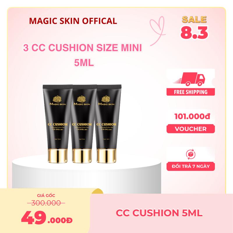 [ƯU ĐÃI 3SP] Kem Nền Dưỡng Trắng Magic Skin 5Ml - Kem 3 trong 1 dưỡng da, trang điểm và chống nắng