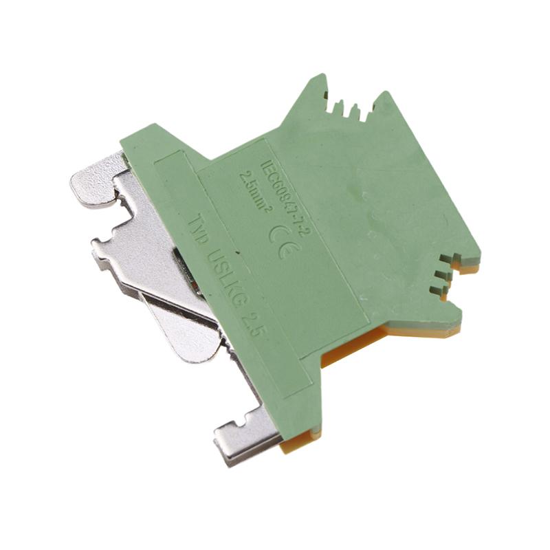 Product Introduction of USLKG2.5 Screw Ground DIN Rail Terminal Block Earth Connector Protective Modular UK 2.5mm Wire Electrical Connector USLKG-2.5N 34