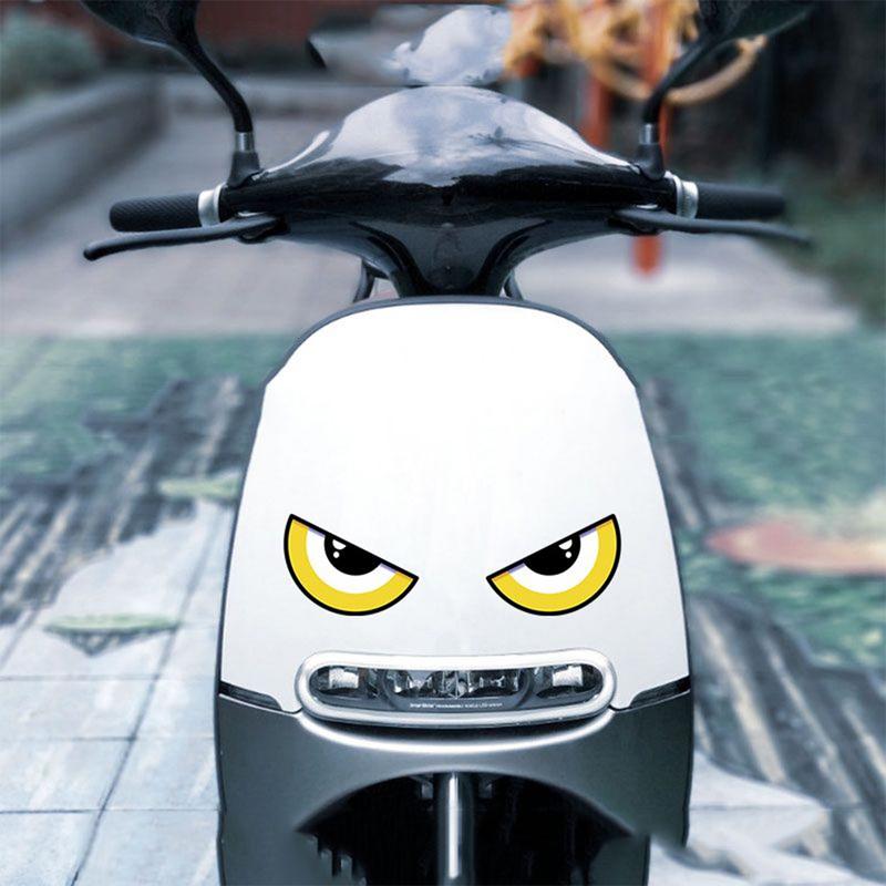 Product Introduction of Reflective Demon Eyes Motorcycle Sticker Funny Stickers Hokage Cartoon Eyes Body Decal Waterproof Decoration Motorbike Styling Accessory 14