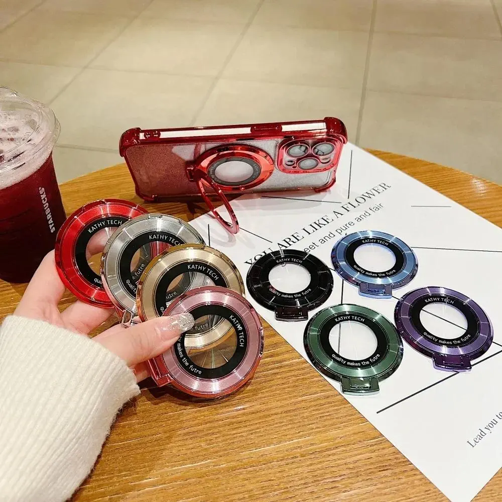 Mobile Phone Ring Magnetic Stand Holder Bracket for IPhone 16 15 13 14 Series Removable Magnet Grip Kickstand Shell Accessories