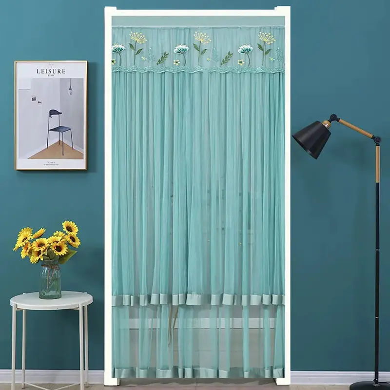 Rèm chống muỗi, 1 bộ, 100x200cm, Rèm lưới ren không cần đục lỗ, Thích hợp cho phòng Khách và phòng ngủ, Đồ dùng trang trí nội thất chung 5