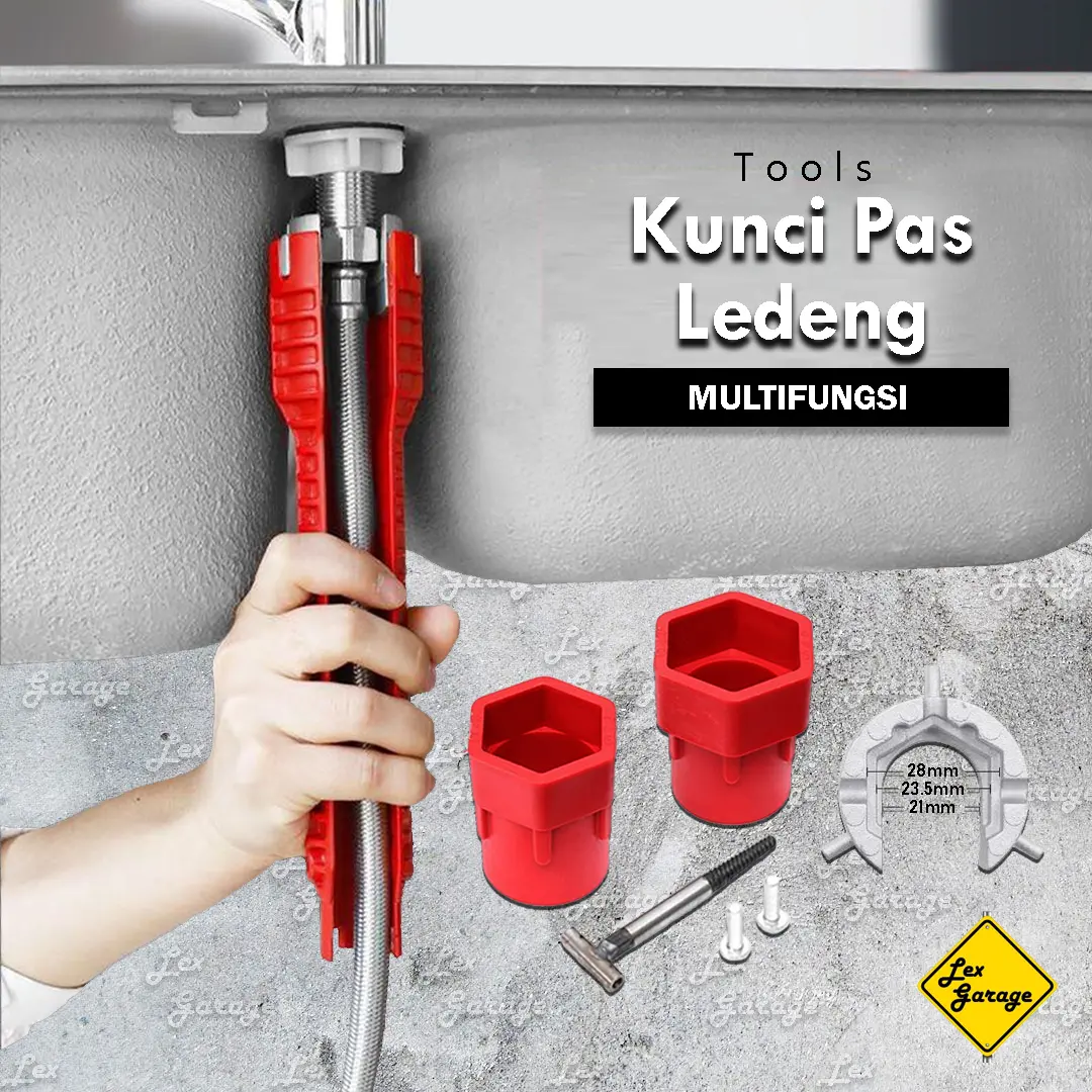 Kunci Pas Keran Kran Wastafel Sink Selang Pipa Flexible Fleksibel Air