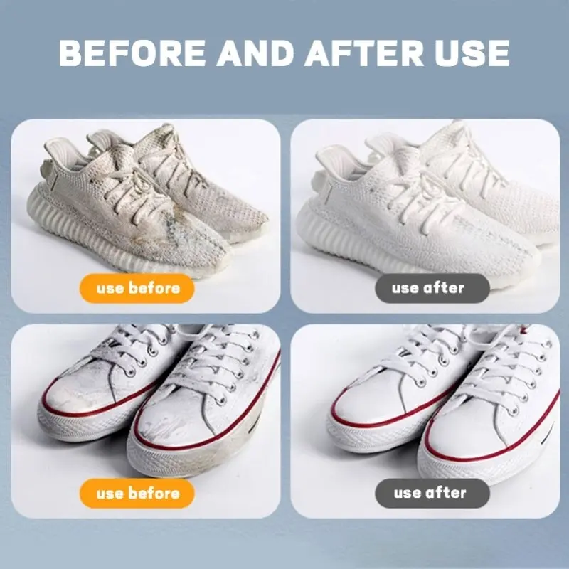 Krim Pembersih Sepatu + Spons wadah bulat / Krim Pemutih Sepatu / Pembersih Sepatu / Pembersih Sepatu Putih Cleaner Shoe Sneaker