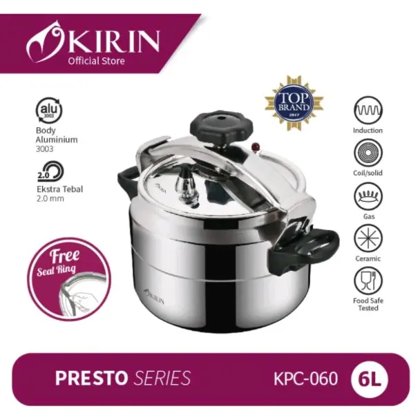 KIRIN PRESSURE COOKER 6 LITER KPC - 060 PRESTO KIRIN 8 LITER KPC - 080