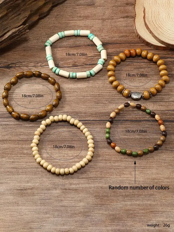 Boho Style Elastic Adjustable Beaded Bracelet, Gifts for Her, Fashionable Jewelry for Women & Men, Trendy All-match & Exquisite Jewelry 3