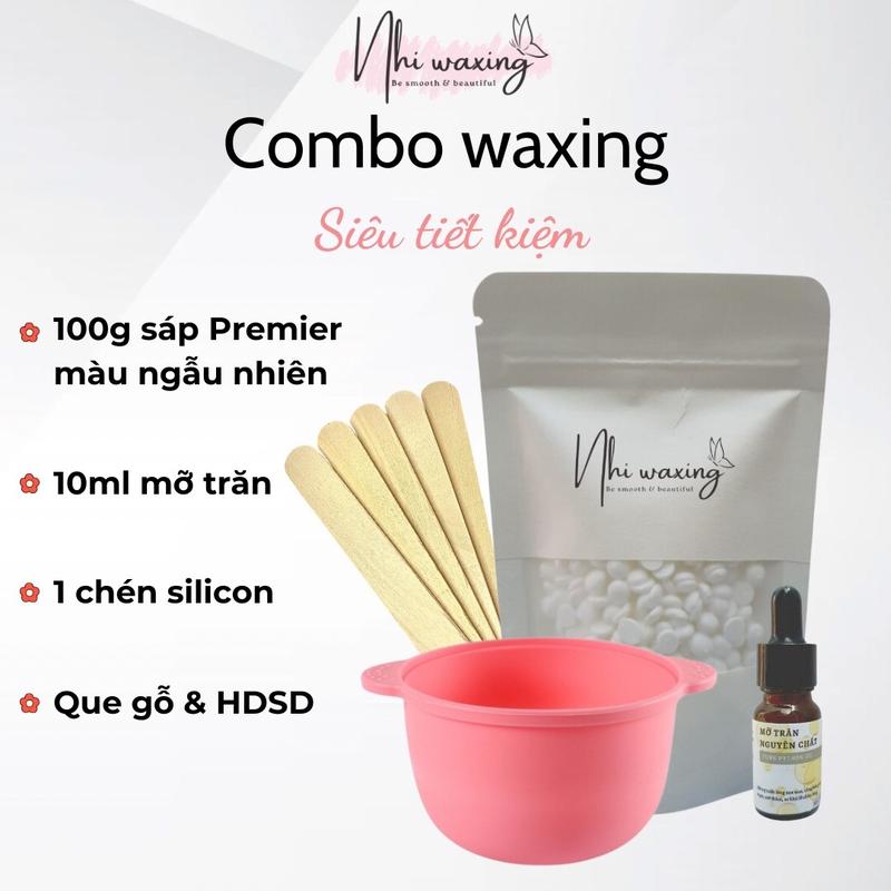 Che tên sp Combo siêu tiết kiệm tại nhà. 100g sáp dừa+10ml ml mỡ trăn+chén silicon+que gỗ & HDSD keo quát cosmetic sáp wax lông tay long vung kin triệt