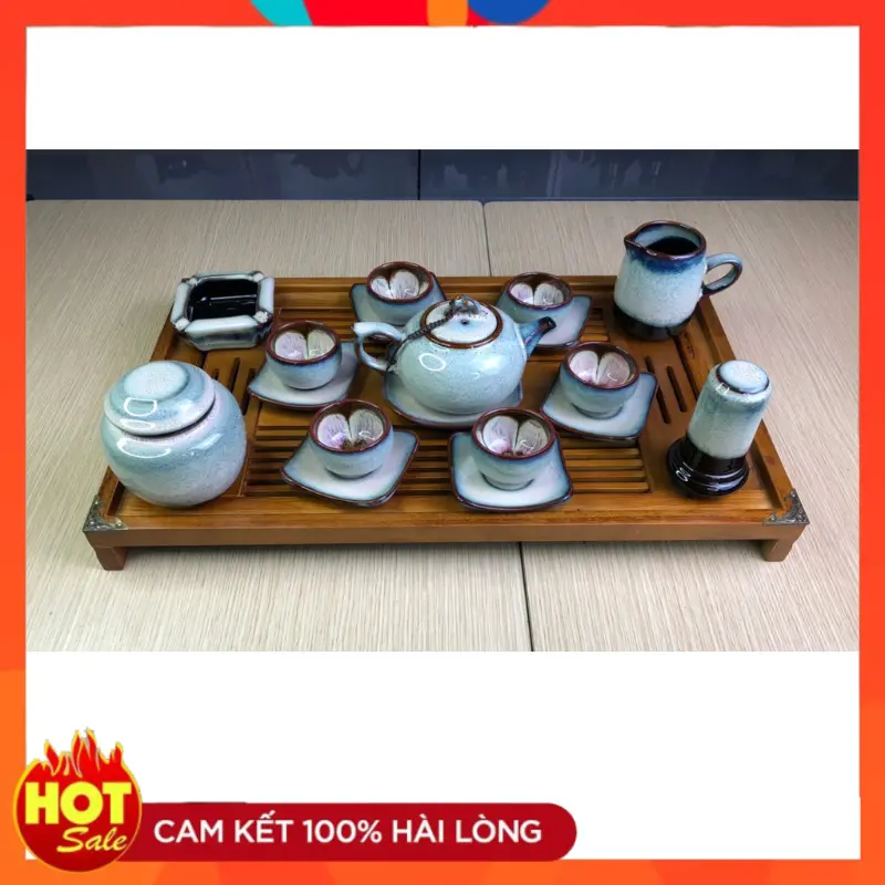 bộ ấm quả hồng hoả biến tuyết sữa 1 ấm 6 chén của nghệ nhân Tô Thanh Sơn 1