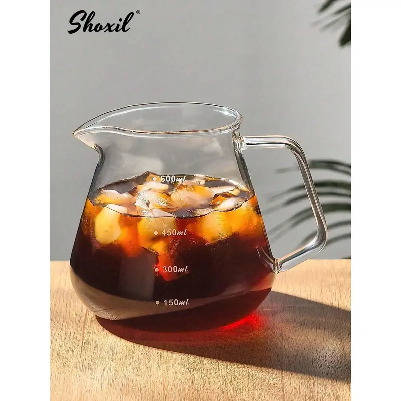 #KUP shoxil 1pc V60 Coffee Server | Heat Resistant Glass Pot | Pour Over Coffee Server | Hand Drip Pour Over Coffee Maker 1