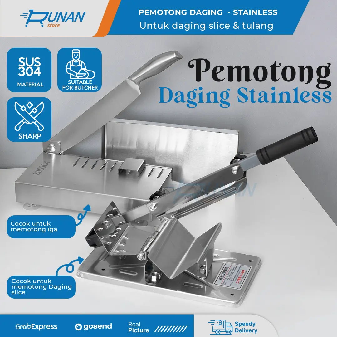 Alat Pemotong Daging Tipis Beku - Meat Slicer Pemotong Tulang Iga Sayur