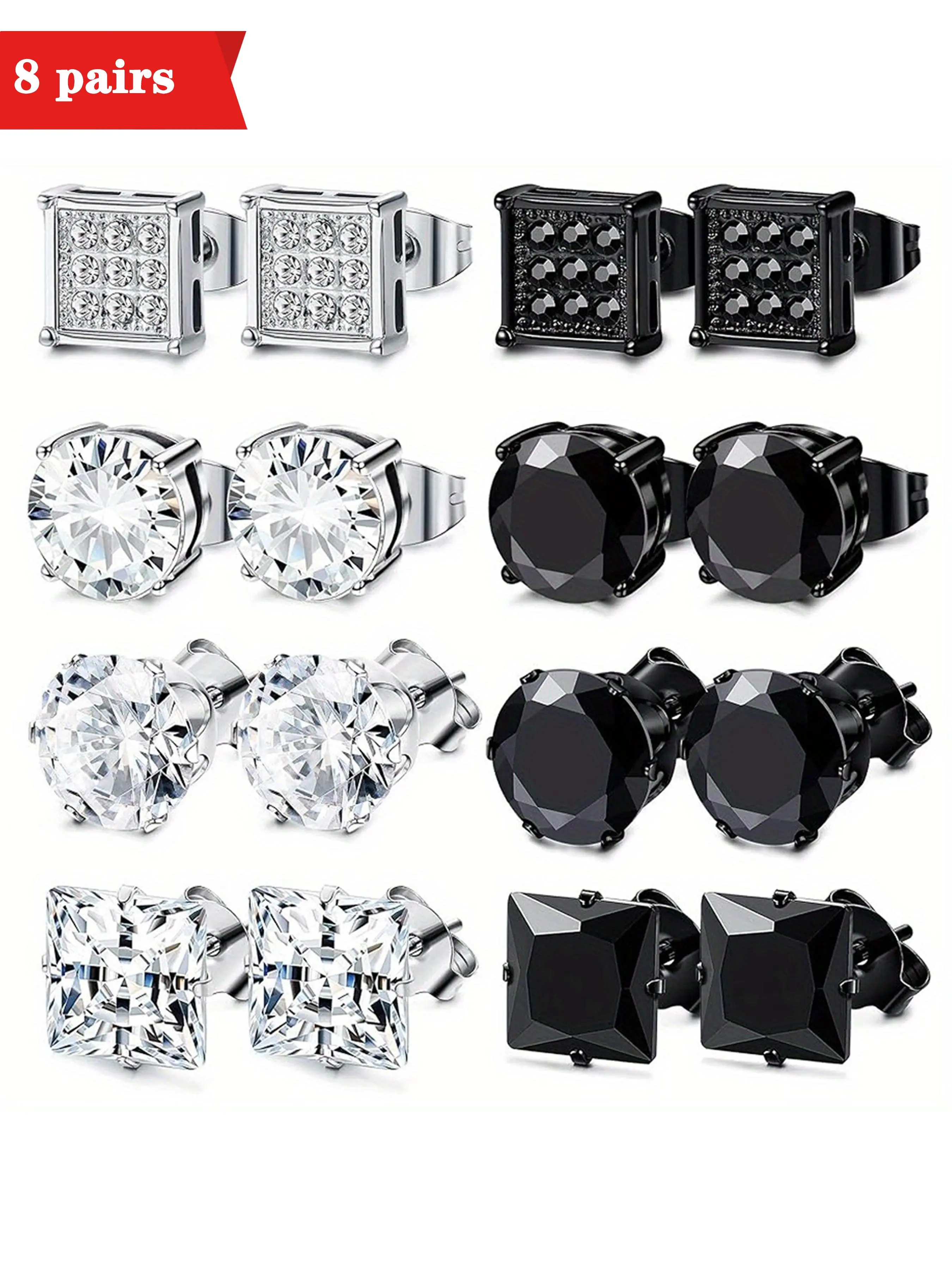 Men's Punk Style Earrings, Fashion Jewelry for Party, Daily Clothing Decor, Trendy All-match & Exquisite Jewelry for Birthday Gift