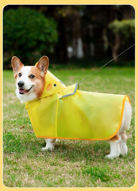 Product Introduction of Hippie Dog Corgi Special Dog Raincoat Small and Medium-Sized Dogs Teddy Shiba Inu Pet Rainy Day Clothes Waterproof Apron 13