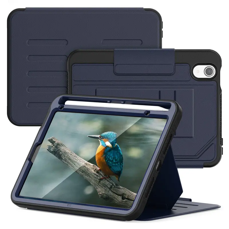 Magnetic Smart Case, Business Case with Multi-angle Stand Cover, Shockproof Tablet Protective Cover for iPad Mini6 2021/Mini7 (A17pro) 2024 2