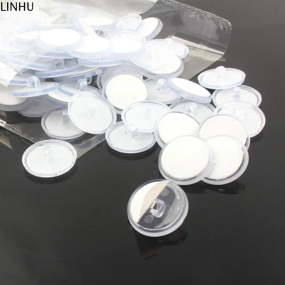 LINHU 10/30/50Pcs Transparent Seamless Strong Hook Self Adhesive Home Organization Flag Hooks Wall Storage Ceiling
