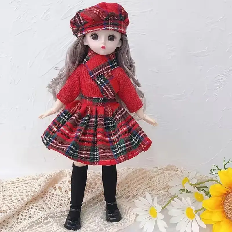 Boneka BJD 30cm Mainan Anak Perempuan dengan Dress Cantik dan Rambut Panjang Bisa Dimainkan dan Dikoleksi Cocok untuk Hadiah Ulang Tahun 6